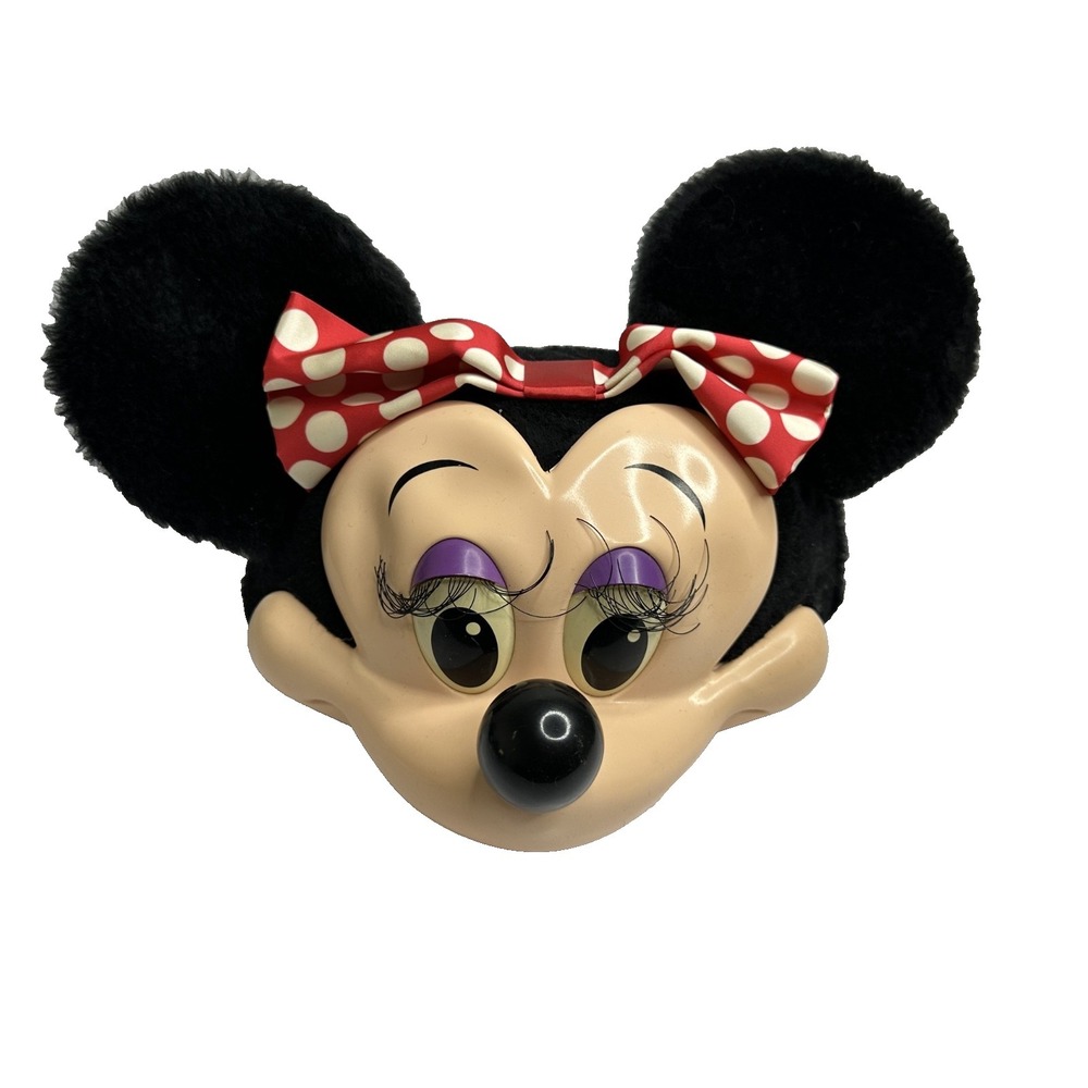 VTG Disney Adult Minnie Mouse 3D Snapback Trucker Hat One Size Plastic